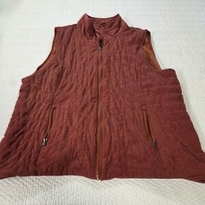 Bagatelle Collection Womens 2X Rust Orange Quilted Full Zip Puffer Vest Gilet